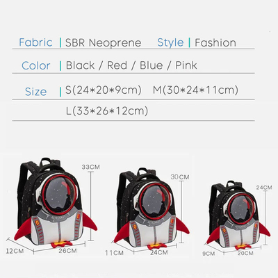 防水3Dロケットの子供は宇宙飛行士がランドセルを反無くなった漫画の女の子をBackpack