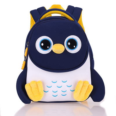 ペンギンの防水子供は3D赤ん坊の幼児の子供のランドセルの幼稚園をBackpack