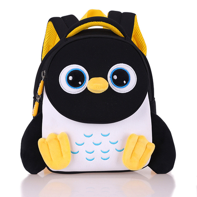 ペンギンの防水子供は3D赤ん坊の幼児の子供のランドセルの幼稚園をBackpack