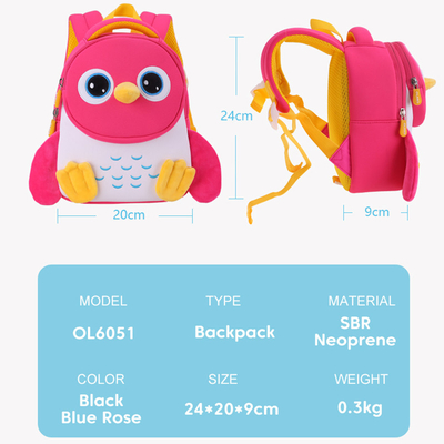 ペンギンの防水子供は3D赤ん坊の幼児の子供のランドセルの幼稚園をBackpack