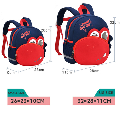 ODMの恐竜の子供は2-5年男の子の女の子のための3D漫画の幼児の幼稚園MochilaをBackpack