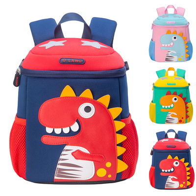 幼稚園の防水子供はMochilaの恐竜3Dのかわいい漫画の幼児BookbagをBackpack