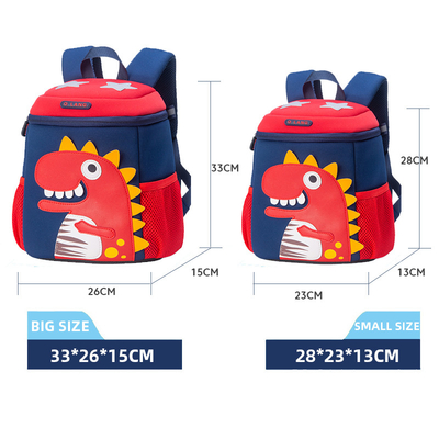 幼稚園の防水子供はMochilaの恐竜3Dのかわいい漫画の幼児BookbagをBackpack