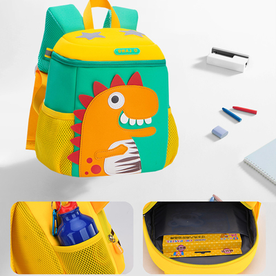 幼稚園の防水子供はMochilaの恐竜3Dのかわいい漫画の幼児BookbagをBackpack