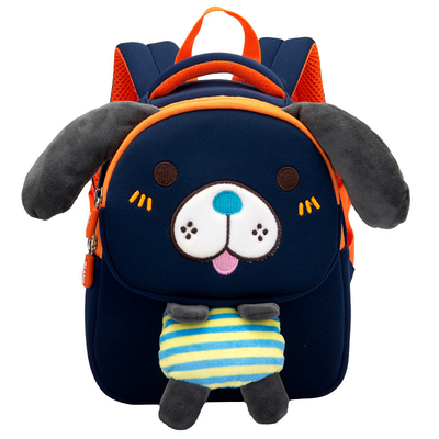 漫画の子供のPlushバックパックのプラシ天のネオプレンかわいい犬の子供袋の子供のギフト