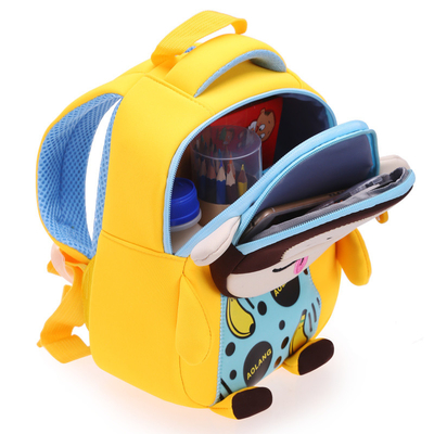 猿の防水子供はネオプレン3Dのかわいい漫画の反無くなった通学かばんを2つのサイズBackpack