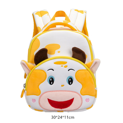牛防水子供は漫画3Dの動物の幼稚園の女の子を作る通学かばんをBackpack