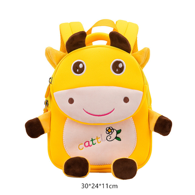牛防水子供は漫画3Dの動物の幼稚園の女の子を作る通学かばんをBackpack