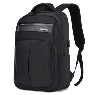 黒い革ラップトップ袋を満たす15.6inchビジネス ラップトップのバックパックUSB
