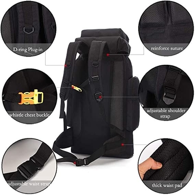 キャンプする70lバックパックのMolleのリュックサックの防水旅行Daypackをハイキングする