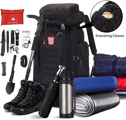 キャンプする70lバックパックのMolleのリュックサックの防水旅行Daypackをハイキングする