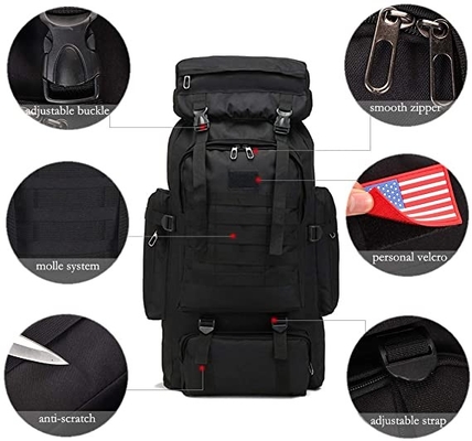 キャンプする70lバックパックのMolleのリュックサックの防水旅行Daypackをハイキングする