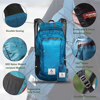 Daypack軽量のPackableのバックパックの防水70Lオックスフォード材料のハイキング