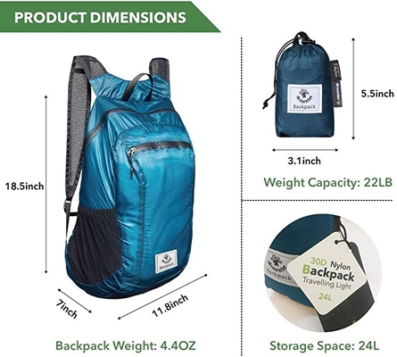 Daypack軽量のPackableのバックパックの防水70Lオックスフォード材料のハイキング