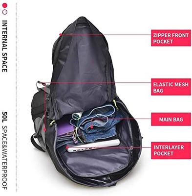 50l上昇のキャンプの旅行のための軽量の防水ハイキングのバックパック