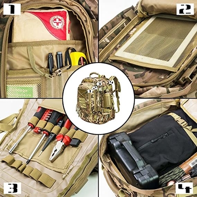60l戦術的な軍のキャンプのバックパックのオックスフォードの拡張できる文書
