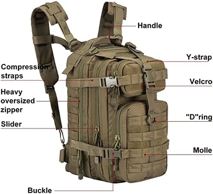 ODMの袋からの軍の戦術的なバックパックのハイキングのリュックサック30lの虫