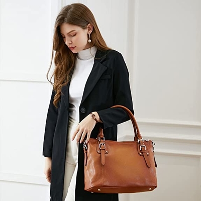 ODMの女性の本革の財布のCrossbodyの学生かばんの上のハンドルのトート バック