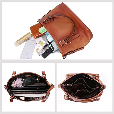 ODMの女性の本革の財布のCrossbodyの学生かばんの上のハンドルのトート バック