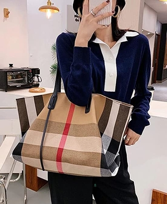 キャンバスの女性の贅沢なハンドバッグの大容量の広い女性Crossbody財布