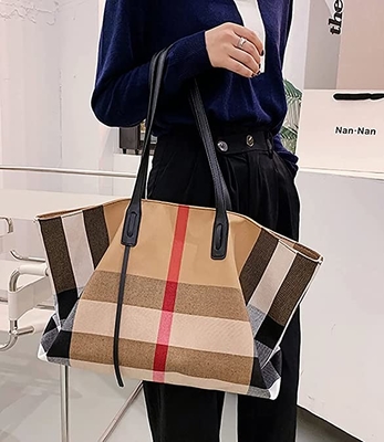 キャンバスの女性の贅沢なハンドバッグの大容量の広い女性Crossbody財布