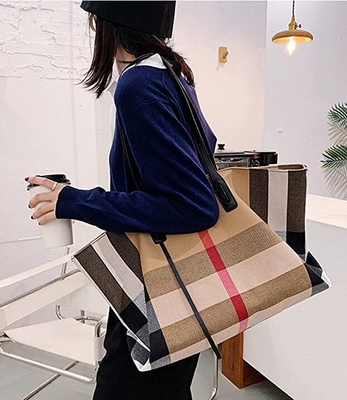 キャンバスの女性の贅沢なハンドバッグの大容量の広い女性Crossbody財布
