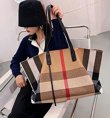 キャンバスの女性の贅沢なハンドバッグの大容量の広い女性Crossbody財布